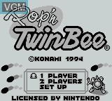 Title screen of the game Pop'n TwinBee on Nintendo Game Boy