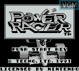 Title screen of the game Power Racer on Nintendo Game Boy