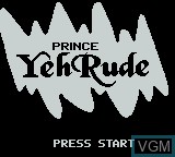 Title screen of the game Prince YehRude on Nintendo Game Boy