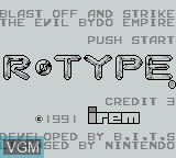 Title screen of the game R-Type on Nintendo Game Boy