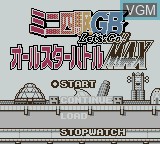 Title screen of the game Mini-Yonku GB - Let's & Go!! All-Star Battle MAX on Nintendo Game Boy