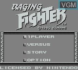 Title screen of the game Raging Fighter on Nintendo Game Boy