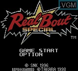Title screen of the game Nettou Real Bout Garou Densetsu Special on Nintendo Game Boy