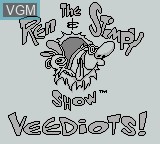 Title screen of the game Ren & Stimpy Show, The - Veediots! on Nintendo Game Boy