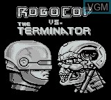 Title screen of the game RoboCop Versus The Terminator on Nintendo Game Boy