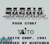 Title screen of the game Sagaia on Nintendo Game Boy
