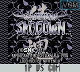 Title screen of the game Samurai Shodown on Nintendo Game Boy