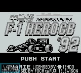Title screen of the game Nakajima Satoru Kanshuu F-1 Hero GB '92 - The Graded Driver on Nintendo Game Boy