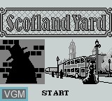 Title screen of the game Scotland Yard on Nintendo Game Boy
