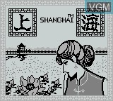 Title screen of the game Shanghai on Nintendo Game Boy