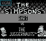 Title screen of the game Simpsons, The - Bart vs. the Juggernauts on Nintendo Game Boy