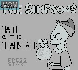 Title screen of the game Simpsons, The - Bart & the Beanstalk on Nintendo Game Boy