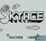 Title screen of the game Sky Ace on Nintendo Game Boy