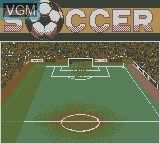 Title screen of the game Soccer on Nintendo Game Boy