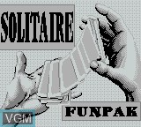Title screen of the game Solitaire FunPak on Nintendo Game Boy
