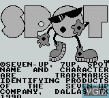 Title screen of the game Spot - The Video Game on Nintendo Game Boy