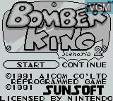 Title screen of the game Bomber King - Scenario 2 on Nintendo Game Boy