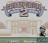Title screen of the game Game Boy Gallery 2 on Nintendo Game Boy