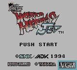 Title screen of the game Nettou World Heroes 2 Jet on Nintendo Game Boy
