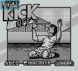 Title screen of the game Super Kick Off on Nintendo Game Boy