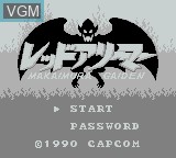 Title screen of the game Red Arremer - Makai-Mura Gaiden on Nintendo Game Boy