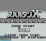 Title screen of the game Spartan X on Nintendo Game Boy