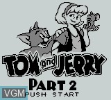 Title screen of the game Tom and Jerry Part 2 on Nintendo Game Boy