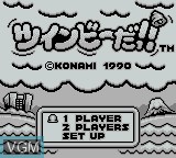 Title screen of the game TwinBee Da!! on Nintendo Game Boy