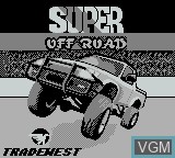 Title screen of the game Super Off Road on Nintendo Game Boy