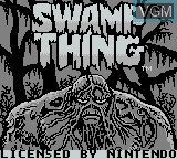 Title screen of the game Swamp Thing on Nintendo Game Boy