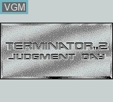 Title screen of the game Terminator 2 - Judgment Day on Nintendo Game Boy