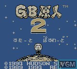 Title screen of the game GB Genjin 2 on Nintendo Game Boy