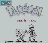 Title screen of the game Pokemon - Edicion Roja on Nintendo Game Boy