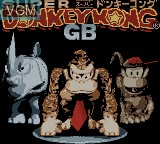Title screen of the game Super Donkey Kong GB on Nintendo Game Boy