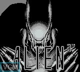 Title screen of the game Alien 3 on Nintendo Game Boy
