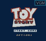 Title screen of the game Toy Story on Nintendo Game Boy