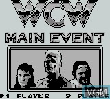 Title screen of the game WCW Wrestling - The Main Event on Nintendo Game Boy