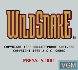 Title screen of the game WildSnake on Nintendo Game Boy