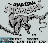 Title screen of the game Amazing Spider-Man, The on Nintendo Game Boy