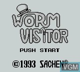 Title screen of the game Worm Visitor on Nintendo Game Boy