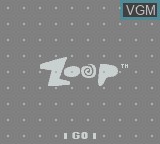 Title screen of the game Zoop on Nintendo Game Boy