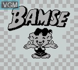 Title screen of the game Bamse on Nintendo Game Boy