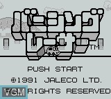 Title screen of the game Banishing Racer on Nintendo Game Boy