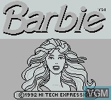 Title screen of the game Barbie Game Girl on Nintendo Game Boy