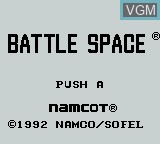 Title screen of the game Battle Space on Nintendo Game Boy