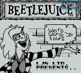 Title screen of the game Beetlejuice on Nintendo Game Boy