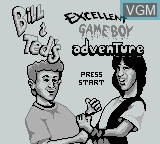 Title screen of the game Bill & Ted's Excellent Game Boy Adventure on Nintendo Game Boy