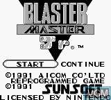 Title screen of the game Blaster Master Jr. on Nintendo Game Boy