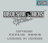 Title screen of the game Blues Brothers, The - Jukebox Adventure on Nintendo Game Boy