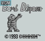 Title screen of the game Bomb Disposer on Nintendo Game Boy